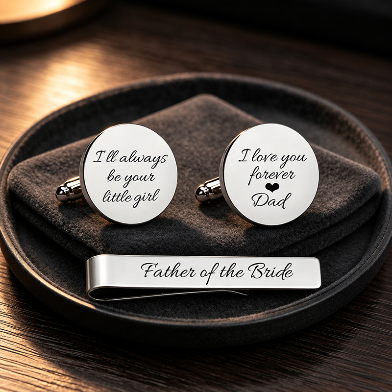 Tie Bar Set Gift - Набор из запонок и держателя для