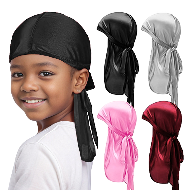 Bandana Doo Rag - ZZ шелковистая Durag для детей, мальчиков