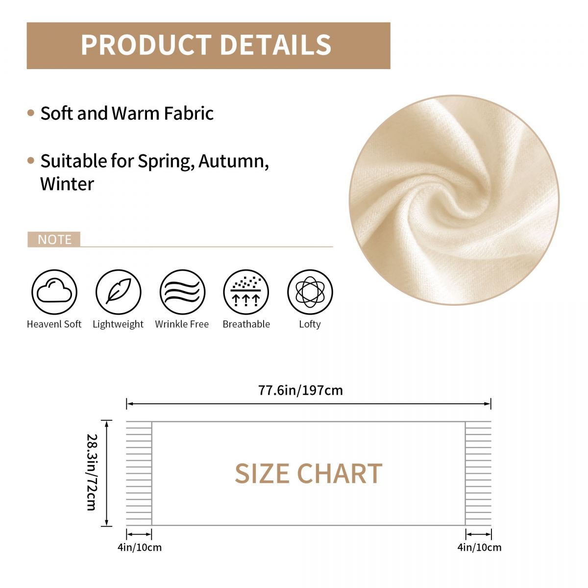 Женский шарф с кисточками, вес – обзор и цена Pashmina Wrap Large