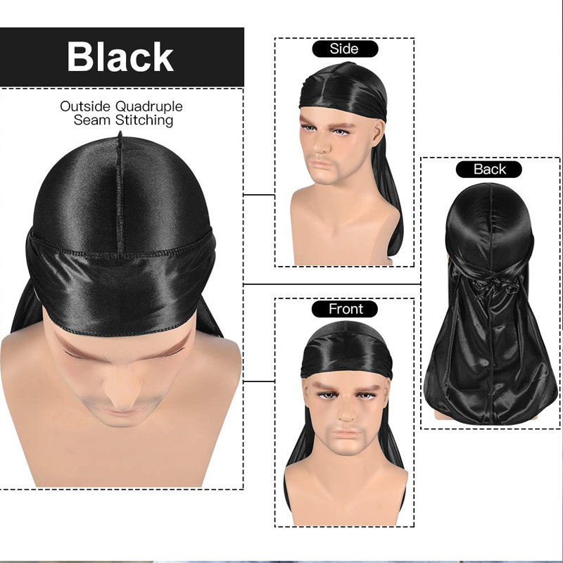 1-4 шт. Новые шелковые дюраги- – обзор и цена Bandana Doo Rag