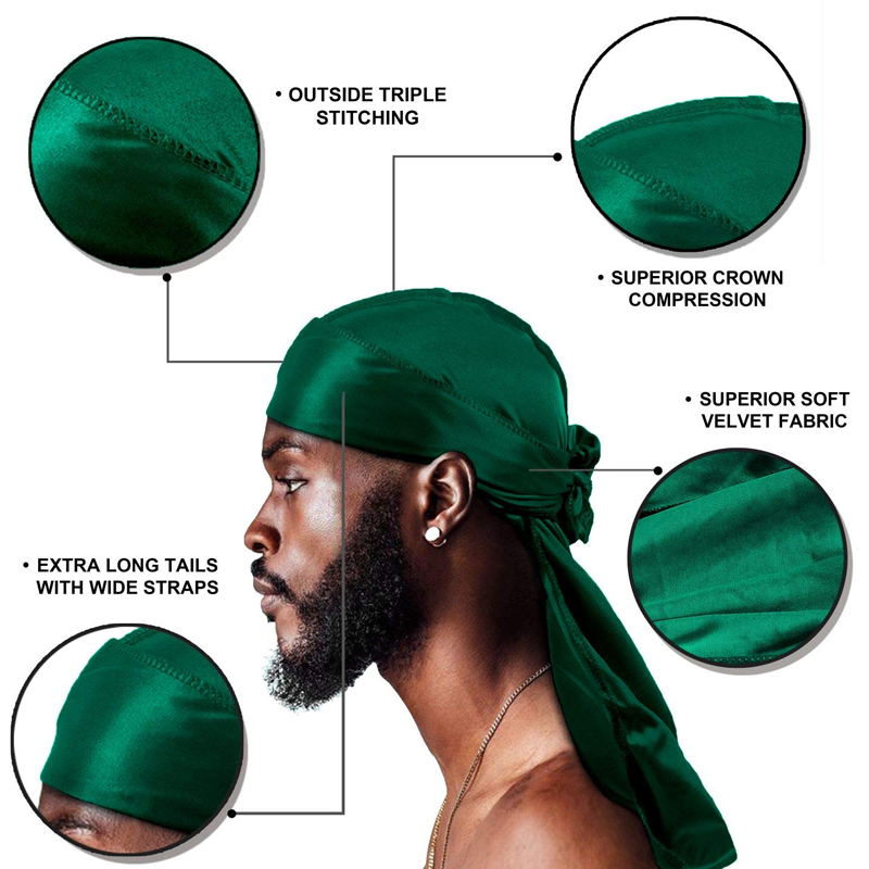 1-4 шт. Новые шелковые дюраги- – обзор и цена Bandana Doo Rag