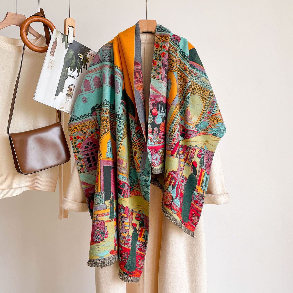 Женский шарф из искусственного – обзор и цена Pashmina Wrap Large