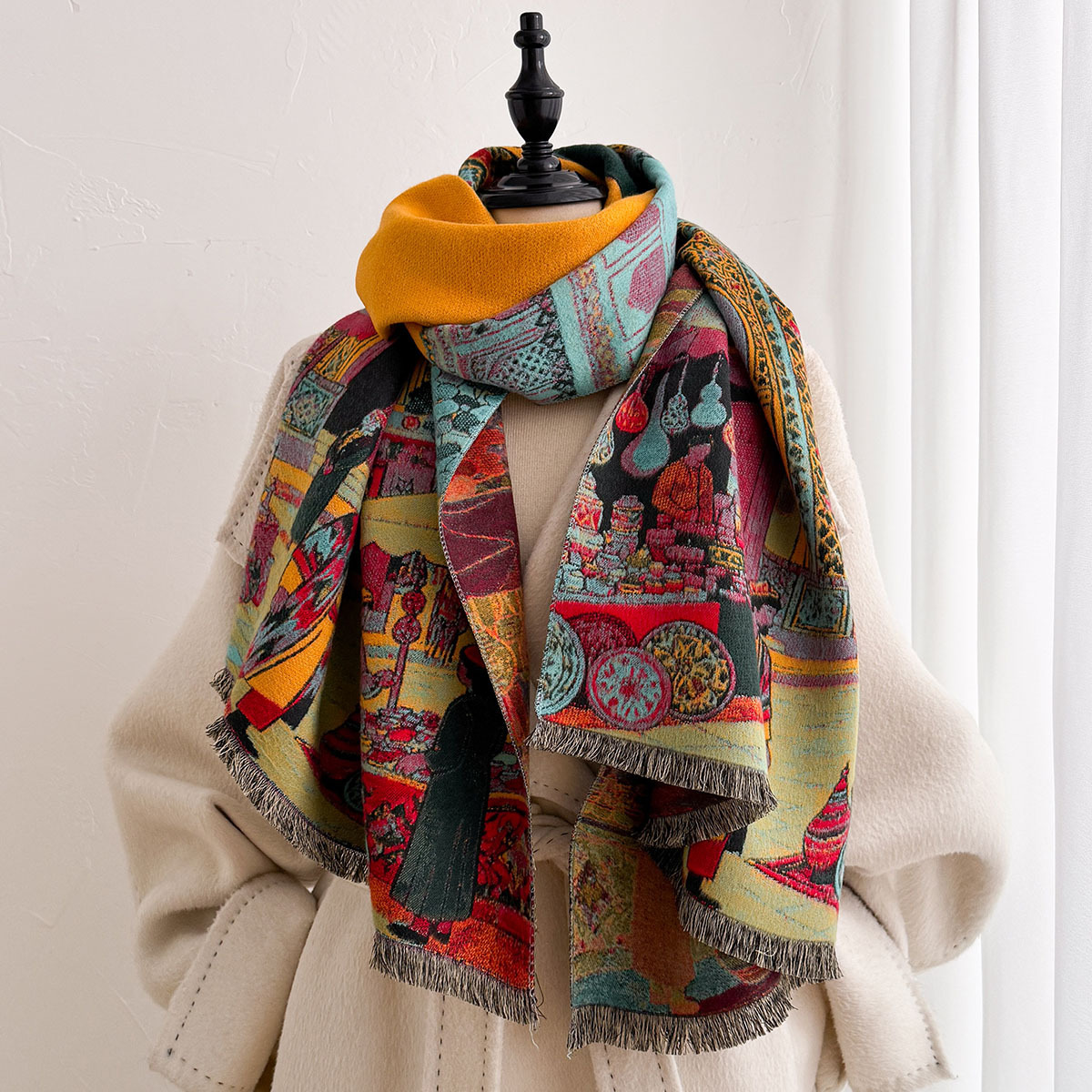 Женский шарф из искусственного – обзор и цена Pashmina Wrap Large