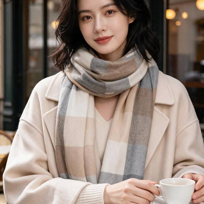 Шарф на шею, утолщенный, с мел – обзор и цена Infinity Scarf Knit